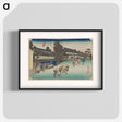 アートポスター-Street Scene with Palanquin
 - 歌川 広重 Poster.
