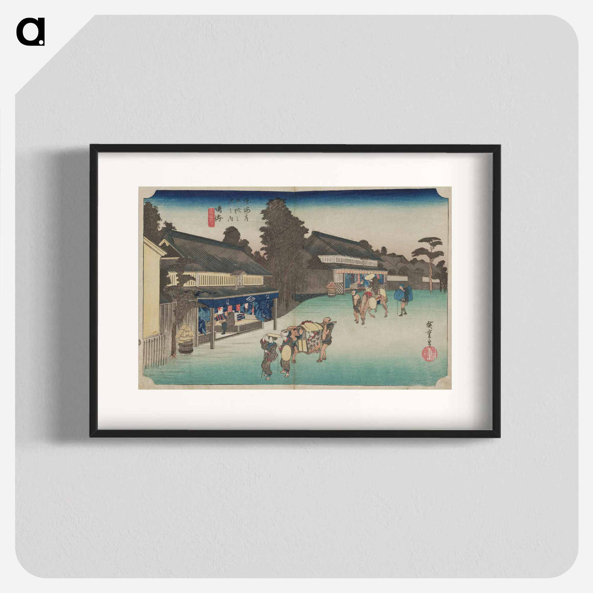 アートポスター-Street Scene with Palanquin
 - 歌川 広重 Poster.
