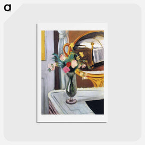 アートポストカード-The Bed in the Mirror - アンリ マティス Postcard.