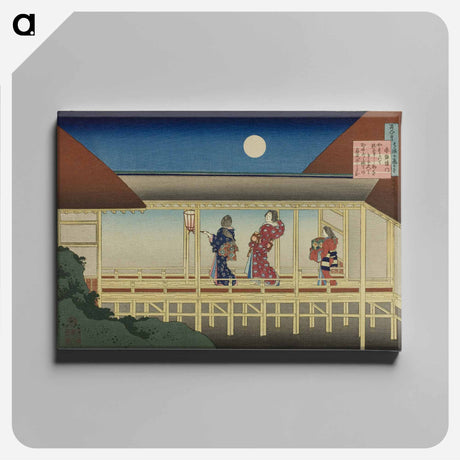 アートパネル-Hokusai's Poem - 葛飾 北斎 Canvas.