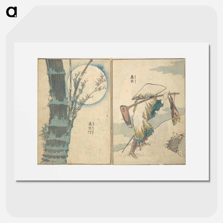 アートポスター-Picture Book with Mixed Verses on Jōruri (Puppet Theater) - 葛飾 北斎 Poster.