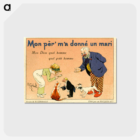 アートポストカード-Advertisement for Alcool de Menthe de Ricqlès
 - 国立医学図書館 Postcard.