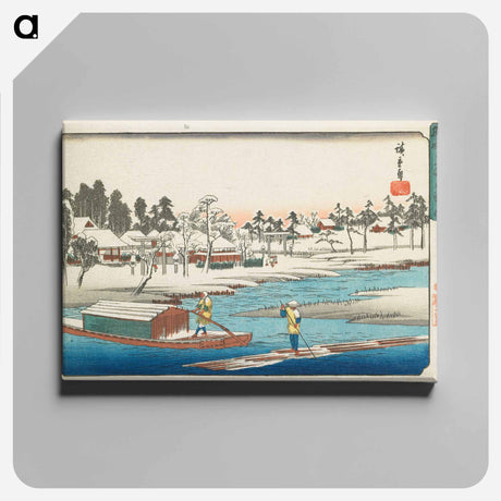 アートパネル-Clear Weather After Snow at Masaki
 - 歌川 広重 Canvas.