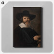 アートパネル-Portrait of a Man Holding a Watch
 - バーンズ・コレクション Canvas.