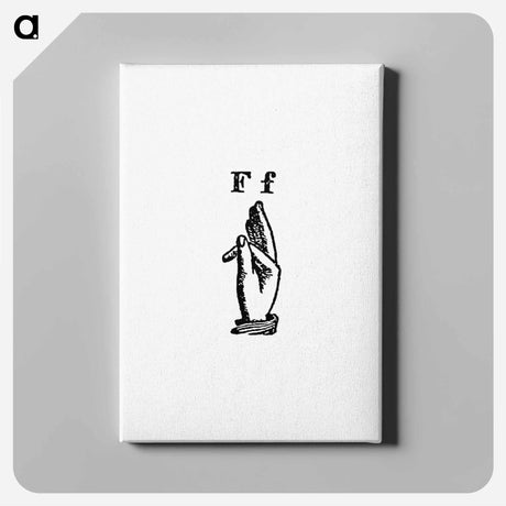 アートパネル-Sign Language for Letter F from What I Saw in New York; or, A Bird's-Eye View of City Life
 - 大英図書館 Canvas.