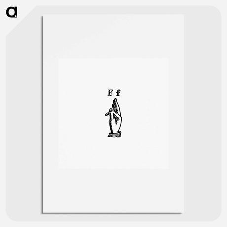 アートポスター-Sign Language for Letter F from What I Saw in New York; or, A Bird's-Eye View of City Life
 - 大英図書館 Poster.