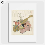 アートポスター-A comparison of Genroku poems and shells - 葛飾 北斎 Poster.