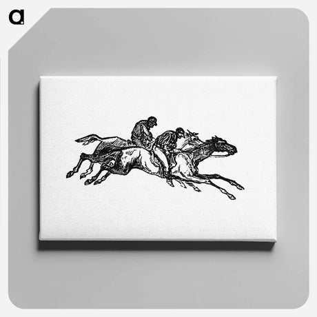 アートパネル-Horse Racing with Jockeys
 - 大英図書館 Canvas.