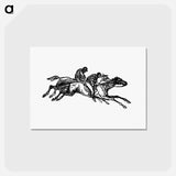 アートポストカード-Horse Racing with Jockeys
 - 大英図書館 Postcard.