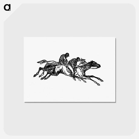 アートポストカード-Horse Racing with Jockeys
 - 大英図書館 Postcard.