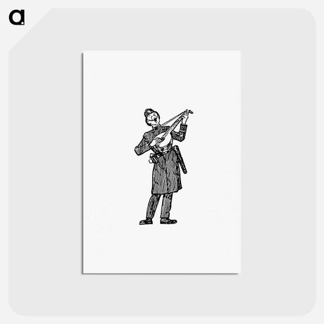 アートポストカード-Police Musician from Laughing Ann
 - 大英図書館 Postcard.