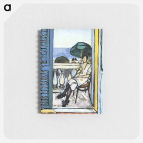 アートメモ帳-Woman with a Green Parasol on a Balcony - アンリ マティス Memo.