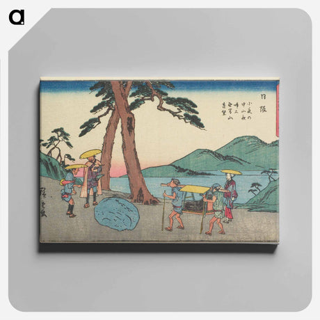 アートパネル-Distant View of Mugen Mountain and Night Weeping Stone at Sayo Monatain-Pass, Nissaka
 - 歌川 広重 Canvas.