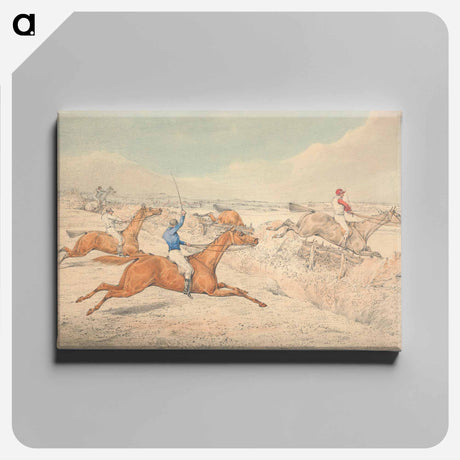 アートパネル-Steeplechasing: Four Riders Taking a Ditch and an Oxer
 - イェール大学アートギャラリー Canvas.