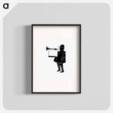 アートポスター-Silhouette of Trumpeter and Banner Bearer
 - 大英図書館 Poster.