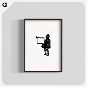 アートポスター-Silhouette of Trumpeter and Banner Bearer
 - 大英図書館 Poster.