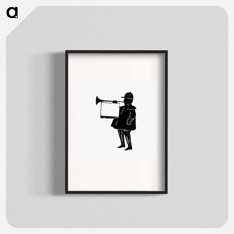 アートポスター-Silhouette of Trumpeter and Banner Bearer
 - 大英図書館 Poster.