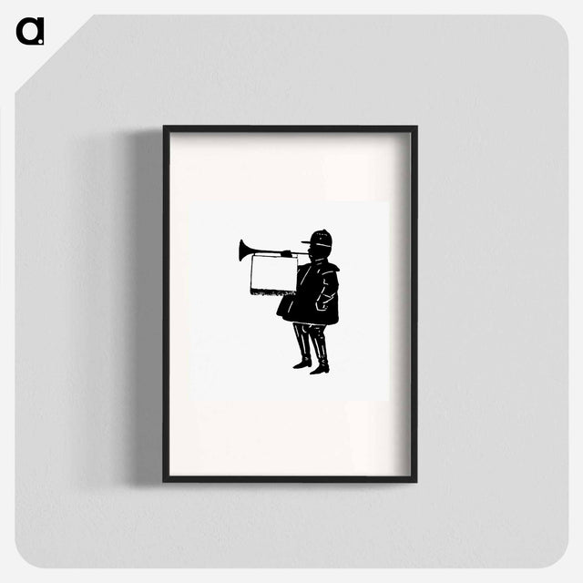 アートポスター-Silhouette of Trumpeter and Banner Bearer
 - 大英図書館 Poster.