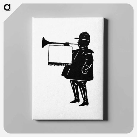 アートパネル-Silhouette of Trumpeter and Banner Bearer
 - 大英図書館 Canvas.