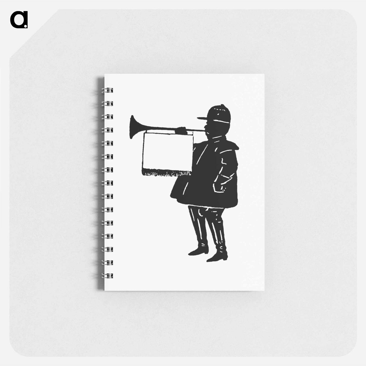 アートメモ帳-Silhouette of Trumpeter and Banner Bearer
 - 大英図書館 Memo.