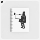 アートメモ帳-Silhouette of Trumpeter and Banner Bearer
 - 大英図書館 Memo.