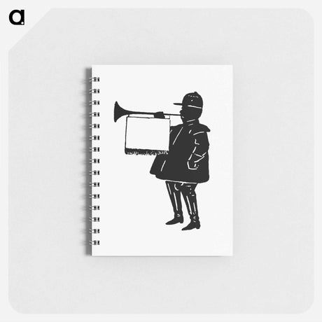 アートメモ帳-Silhouette of Trumpeter and Banner Bearer
 - 大英図書館 Memo.