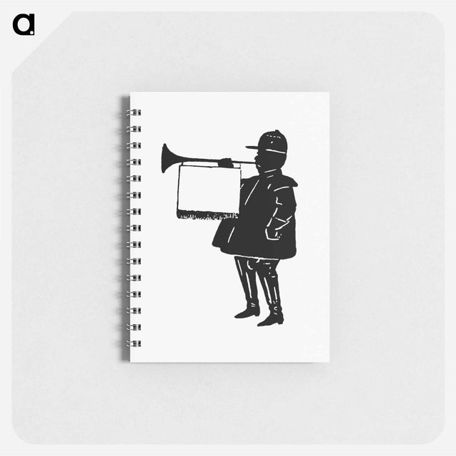 アートメモ帳-Silhouette of Trumpeter and Banner Bearer
 - 大英図書館 Memo.