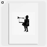 アートポスター-Silhouette of Trumpeter and Banner Bearer
 - 大英図書館 Poster.