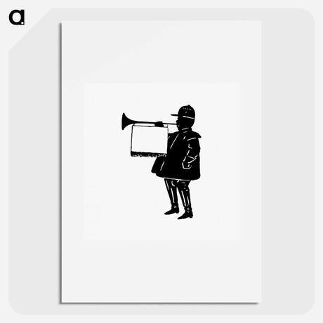 アートポスター-Silhouette of Trumpeter and Banner Bearer
 - 大英図書館 Poster.