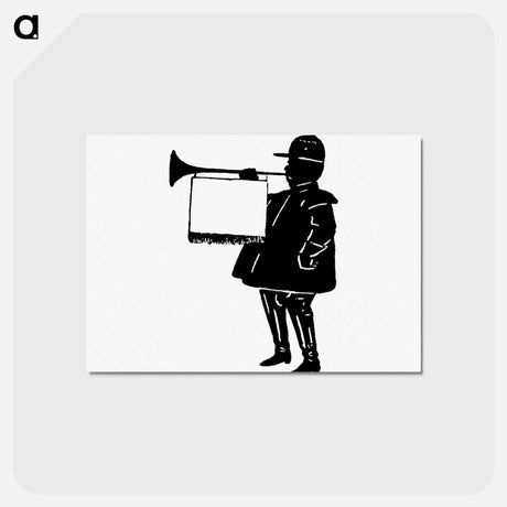 アートポストカード-Silhouette of Trumpeter and Banner Bearer
 - 大英図書館 Postcard.
