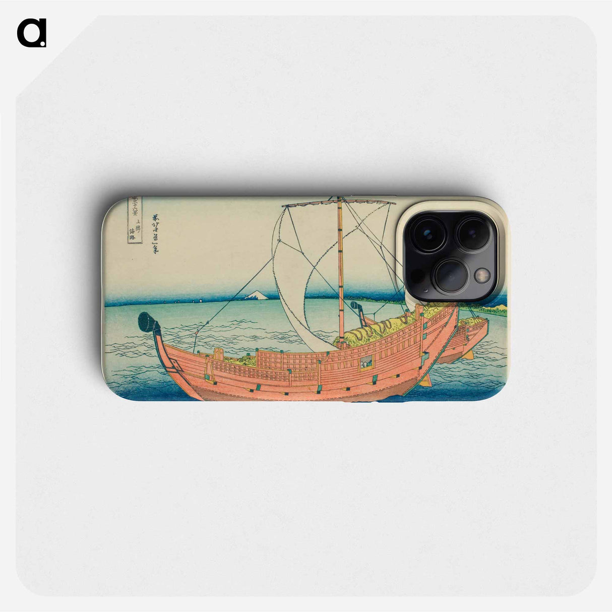 Hokusai's At Sea off Kazusa - 葛飾 北斎 Phone Case.