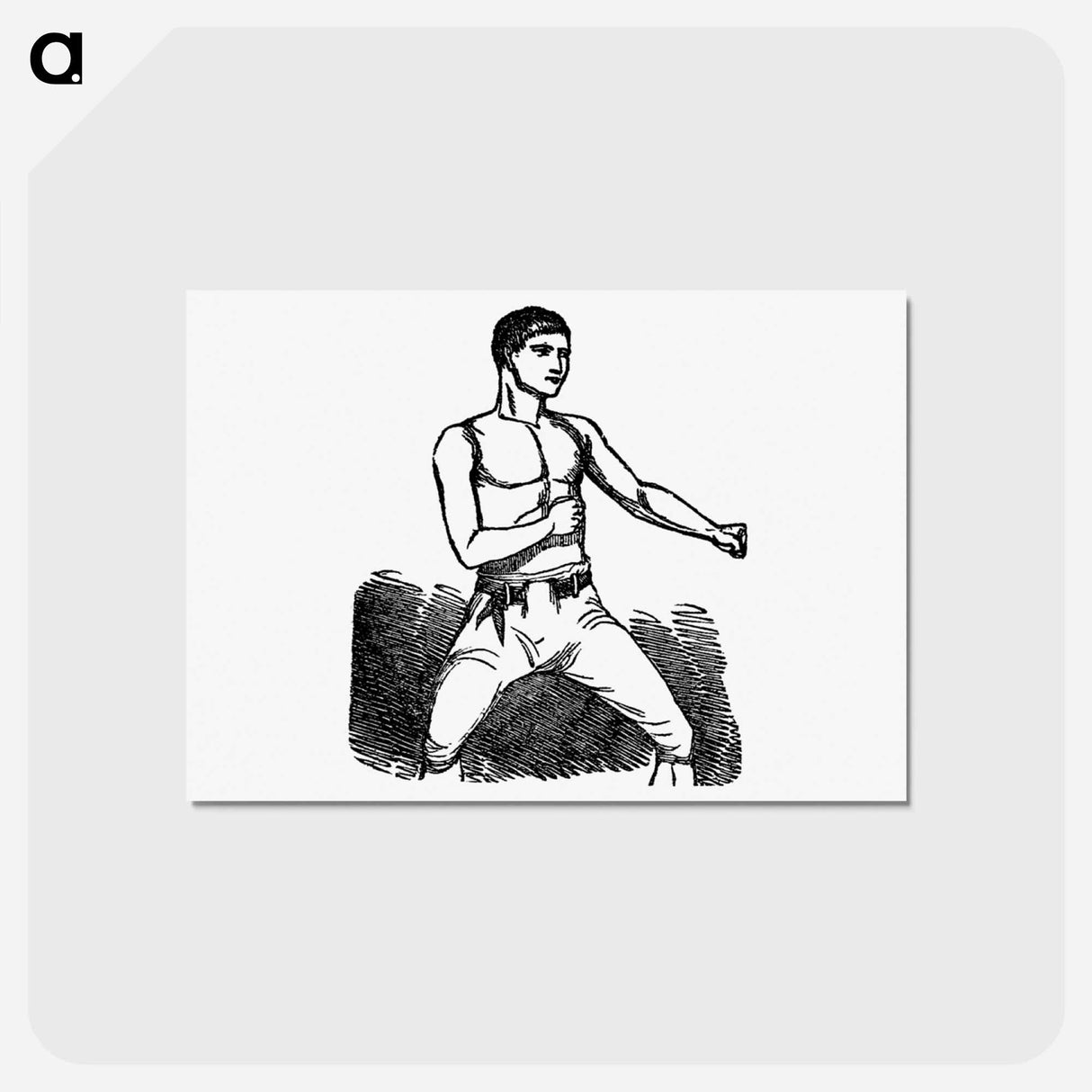 アートポストカード-Boxing Fighter
 - 大英図書館 Postcard.