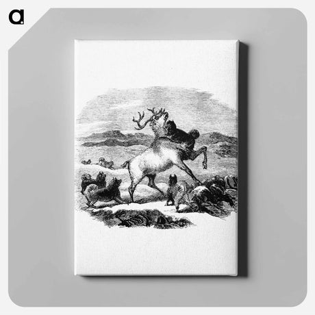 アートパネル-Barbekark Dogs Hunting Reindeer
 - 大英図書館 Canvas.