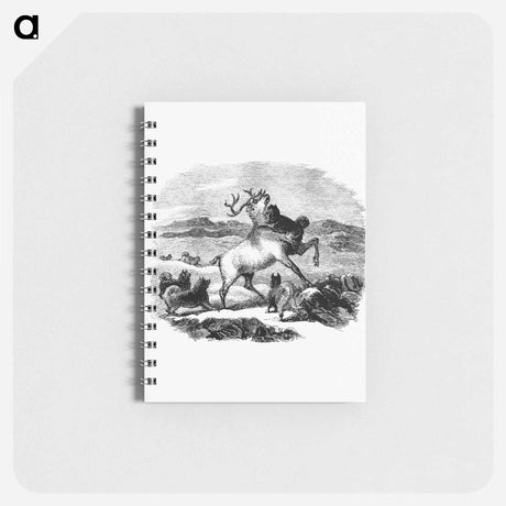 アートメモ帳-Barbekark Dogs Hunting Reindeer
 - 大英図書館 Memo.