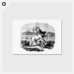 アートポストカード-Barbekark Dogs Hunting Reindeer
 - 大英図書館 Postcard.