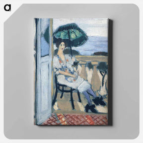 アートパネル-Woman holding umbrella - アンリ マティス Canvas.