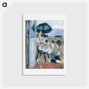 アートポストカード-Woman holding umbrella - アンリ マティス Postcard.