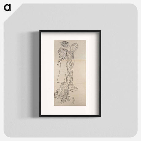 アートポスター-Katsushika Hokusai’s woman. Album of Sketches - 葛飾 北斎 Poster.
