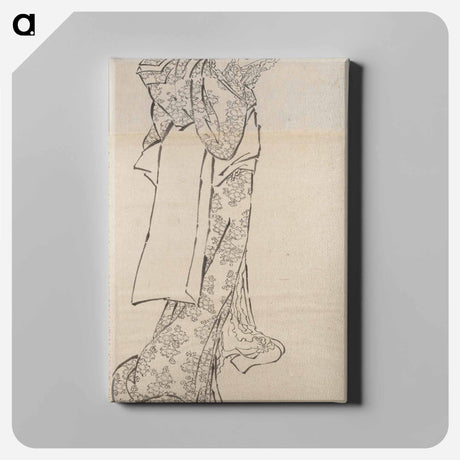 アートパネル-Katsushika Hokusai’s woman. Album of Sketches - 葛飾 北斎 Canvas.