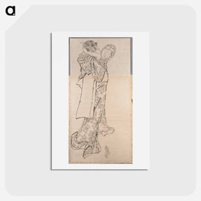 アートポストカード-Katsushika Hokusai’s woman. Album of Sketches - 葛飾 北斎 Postcard.