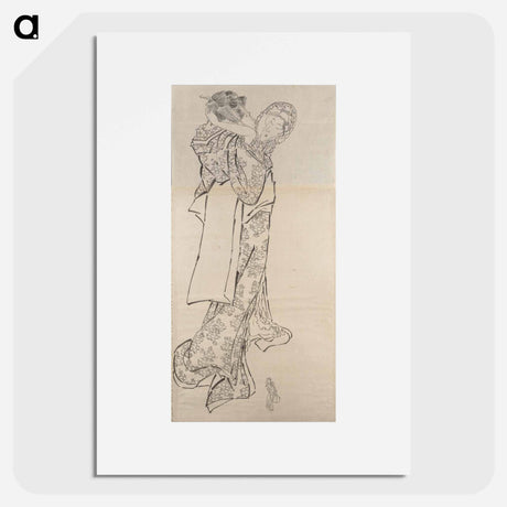 アートポスター-Katsushika Hokusai’s woman. Album of Sketches - 葛飾 北斎 Poster.