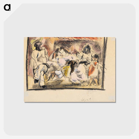 アートポストカード-Man, Two Women, Two Children
 - バーンズ・コレクション Postcard.