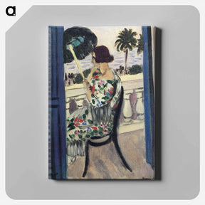 アートパネル-Woman holding umbrella - アンリ マティス Canvas.