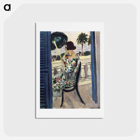 アートポストカード-Woman holding umbrella - アンリ マティス Postcard.