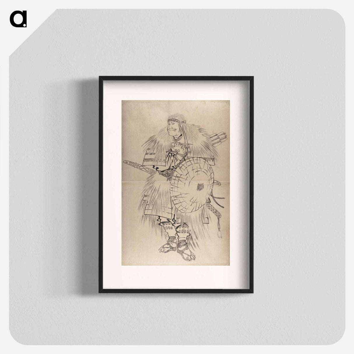 アートポスター-Katsushika Hokusai’s samurai, Album of Sketches - 葛飾 北斎 Poster.
