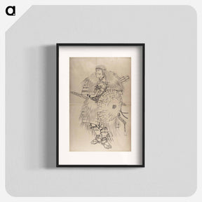 アートポスター-Katsushika Hokusai’s samurai, Album of Sketches - 葛飾 北斎 Poster.
