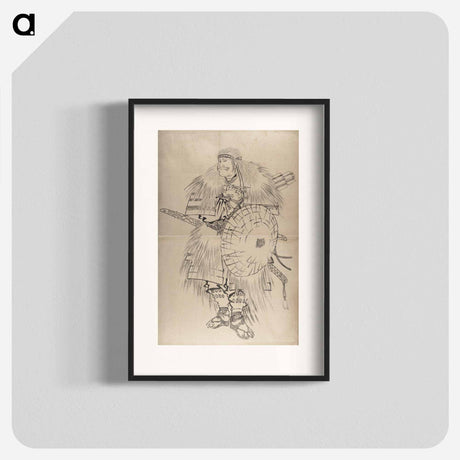 アートポスター-Katsushika Hokusai’s samurai, Album of Sketches - 葛飾 北斎 Poster.