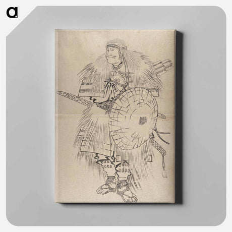 アートパネル-Katsushika Hokusai’s samurai, Album of Sketches - 葛飾 北斎 Canvas.
