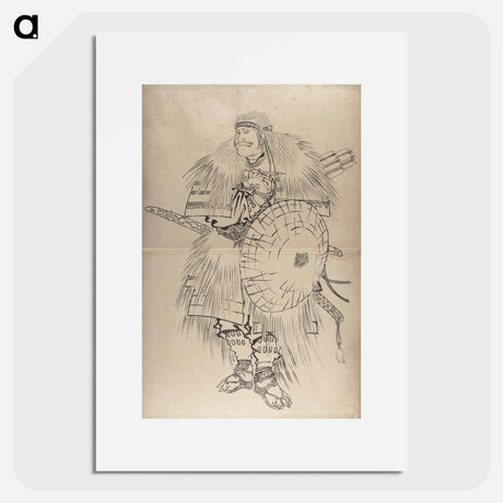 アートポスター-Katsushika Hokusai’s samurai, Album of Sketches - 葛飾 北斎 Poster.