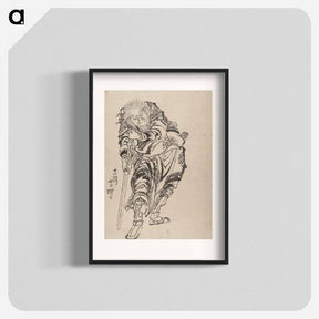 アートポスター-Katsushika Hokusai’s samurai, Album of Sketches - 葛飾 北斎 Poster.